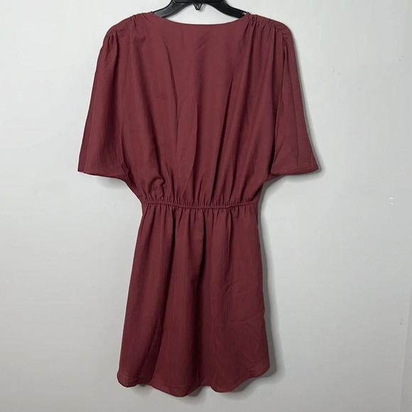 BCBGeneration Juto Kimono Sleeve Mauve Faux Wrap Dress - Picture 6 of 6